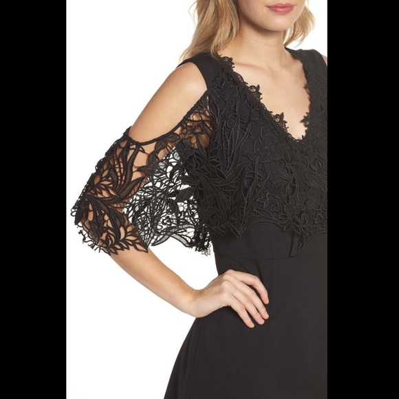 NEW‎ Kobi Halperin Kena Cold Shoulder Sheath Dress in Black [SZ 6 ] - Picture 2 of 8